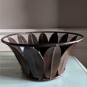 Pier 1 Metal Fruit Basket Decor Bowl